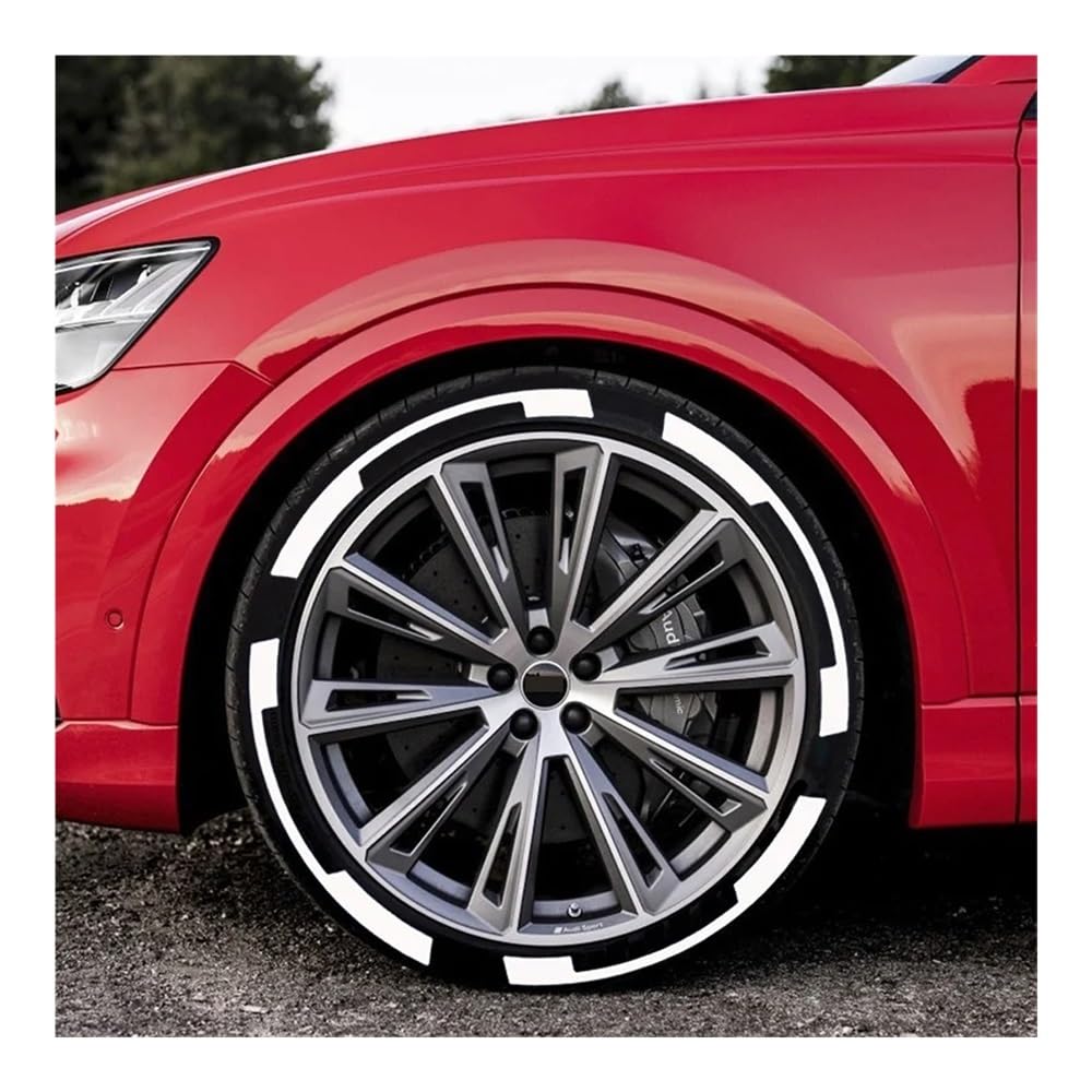 LBLYTO 16 Stück Autoreifen-Radaufkleber, Auto-Tuning, universell, 3D, permanent, PVC, verbundene Reifendekor-Aufkleber, personalisierte Autoreifen-Aufkleber(STYLE1) von WHZYL
