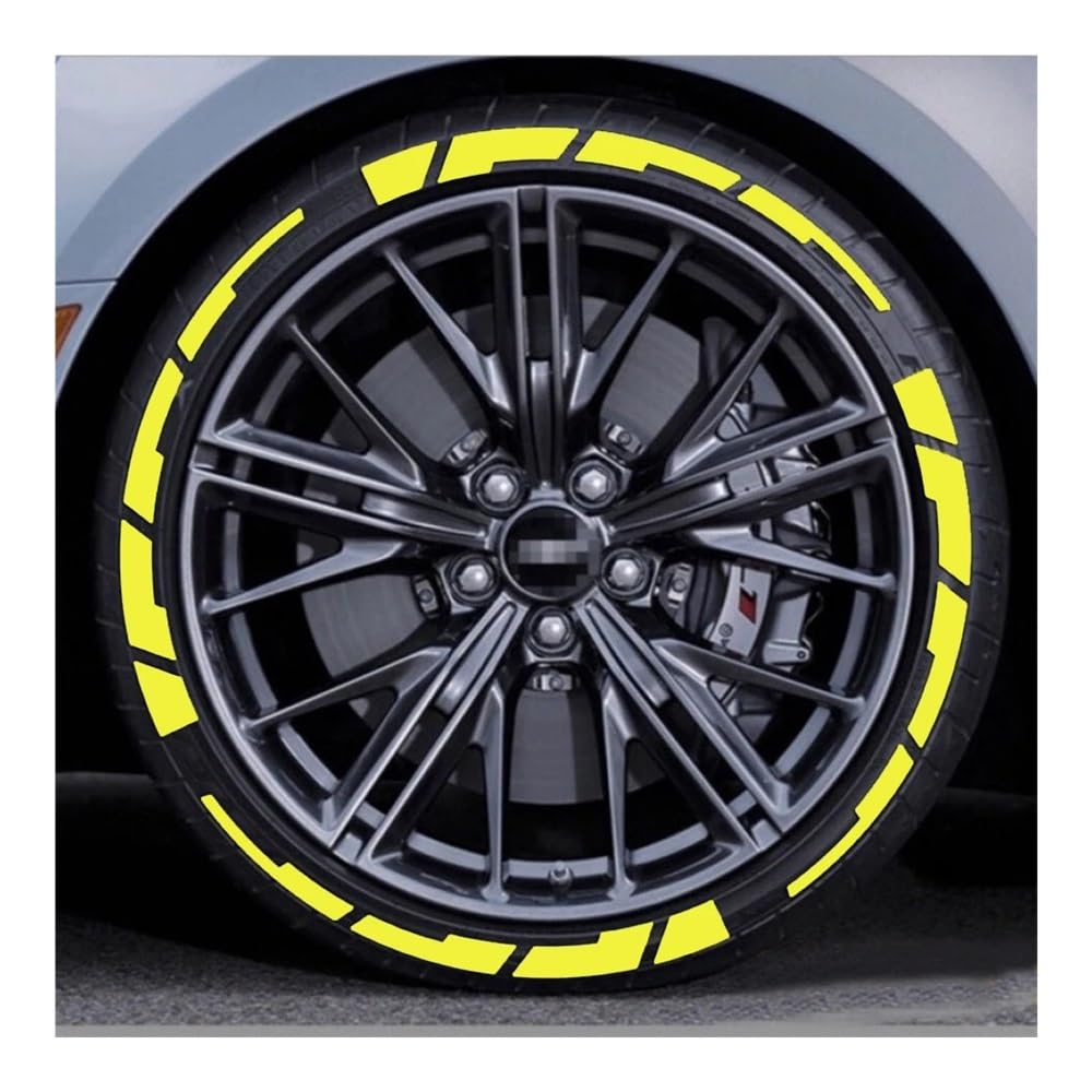 LBLYTO 16 Stück Autoreifen-Radaufkleber, Auto-Tuning, universell, 3D, permanent, PVC, verbundene Reifendekor-Aufkleber, personalisierte Autoreifen-Aufkleber(STYLE14) von WHZYL