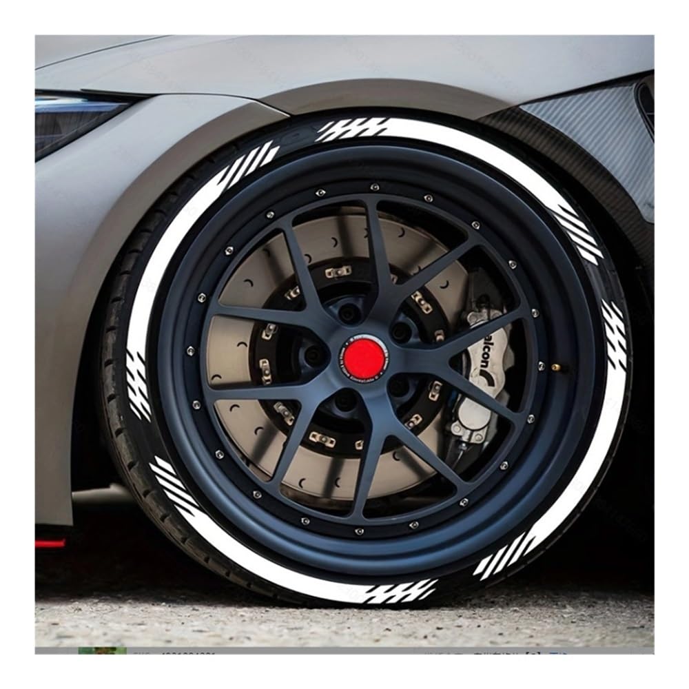 LBLYTO 16 Stück Autoreifen-Radaufkleber, Auto-Tuning, universell, 3D, permanent, PVC, verbundene Reifendekor-Aufkleber, personalisierte Autoreifen-Aufkleber(STYLE3) von WHZYL