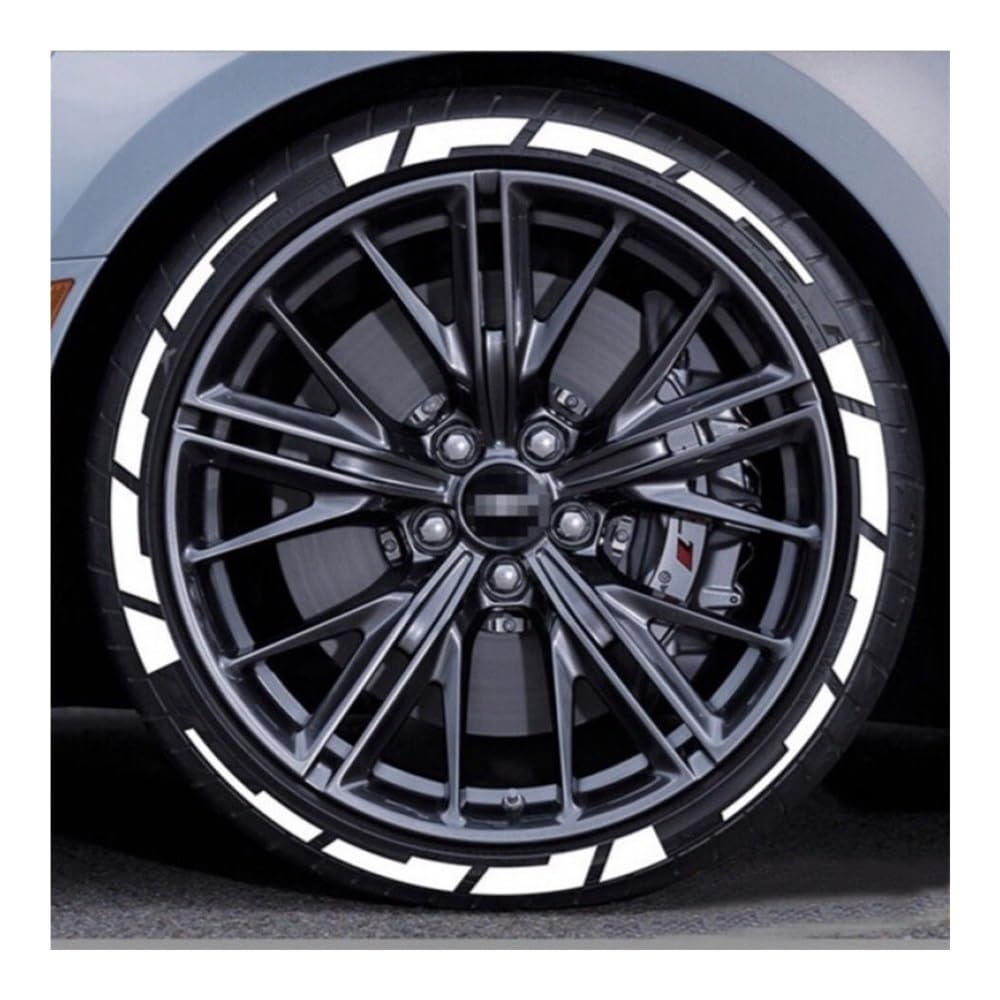 LBLYTO 16 Stück Autoreifen-Radaufkleber, Auto-Tuning, universell, 3D, permanent, PVC, verbundene Reifendekor-Aufkleber, personalisierte Autoreifen-Aufkleber(STYLE7) von WHZYL