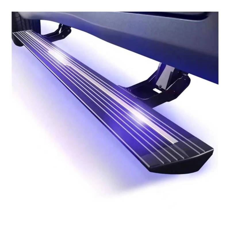 WHZYL Automatische Aluminium Elektrische Schwelle L-ED Seite Schritte Trittbrett Kompatibel for Land Rover Defender von WHZYL