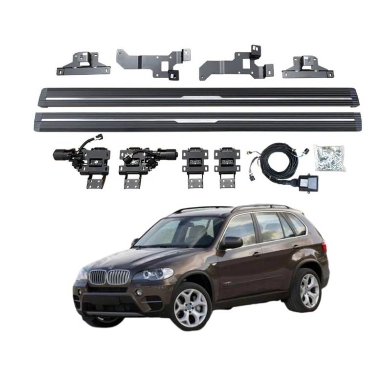 WHZYL Elektrische Trittbretter, kompatibel mit BMW X5 e70 2006–2013, Nerf Bars for LKWs oder SUVs, automatisch einsetzbare Trittbretter mit schlankem Design, verbesserte Zugänglichkeit for Fahrzeug von WHZYL