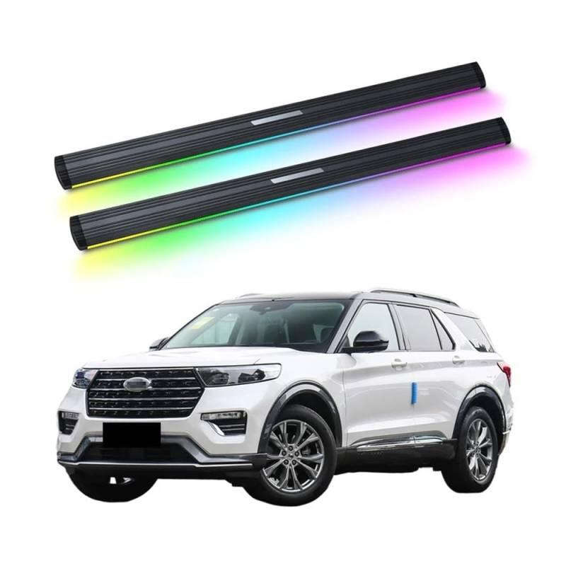 WHZYL Elektrische Trittbretter, kompatibel mit Ford Explorer 2020–2023, Nerf Bars for LKWs oder SUVs, automatisch einsetzbare Trittbretter mit schlankem Design, verbesserte Zugänglichkeit for Fahrzeug von WHZYL