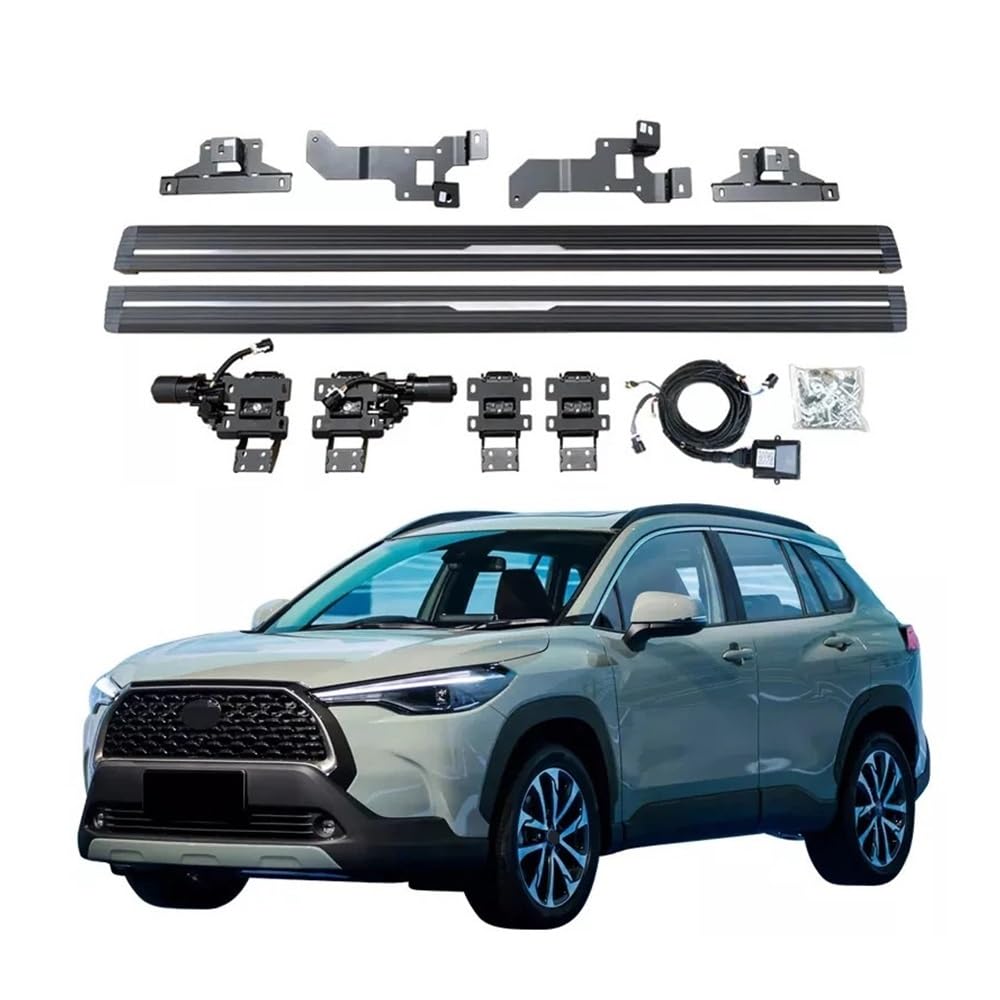 WHZYL Elektrische Trittbretter, kompatibel mit Toyota Corolla Cross 2022–2023, Nerf Bars for LKWs oder SUVs, automatisch einsetzbare Trittbretter mit schlankem Design, verbesserte Zugänglichkeit for F WHZYL Elektrische Trittbretter, kompatibel mit Toyota Corolla Cross 2022–2023, Nerf Bars for LKWs oder SUVs, automatisch einsetzbare Trittbretter mit schlankem Design, verbesserte Zugänglichkeit for F von WHZYL