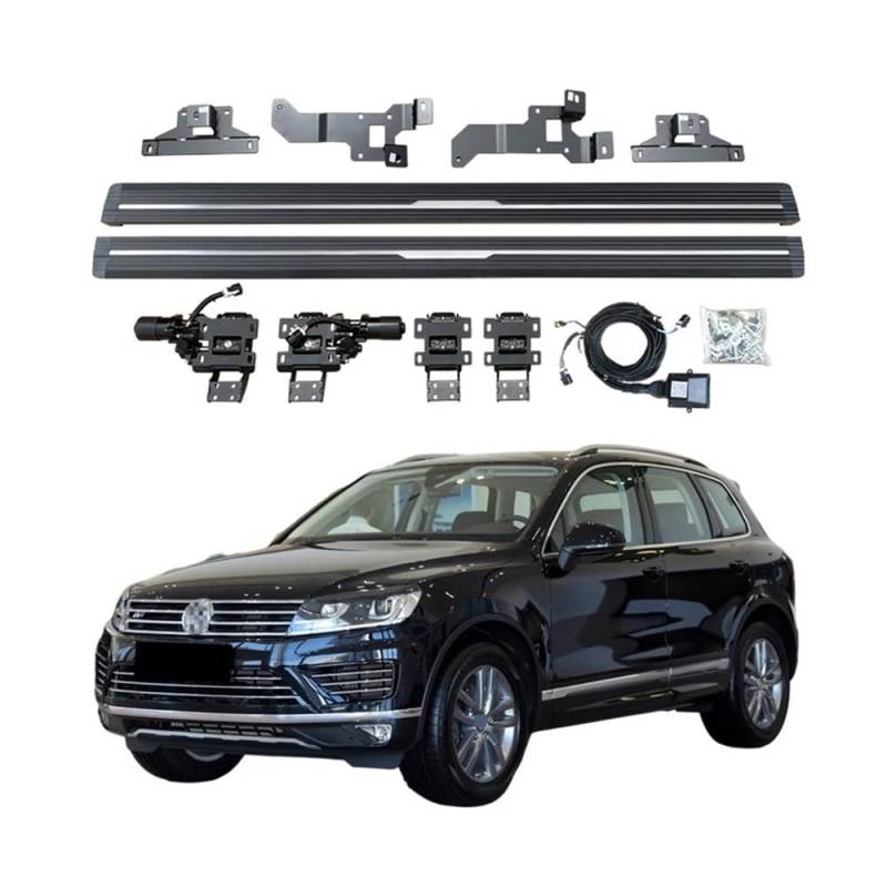 WHZYL Elektrische Trittbretter, kompatibel mit VW Touareg 2011–2018, Nerf Bars for LKWs oder SUVs, automatisch ausfahrbare Trittbretter mit schlankem Design, verbesserte Zugänglichkeit for Fahrzeug von WHZYL