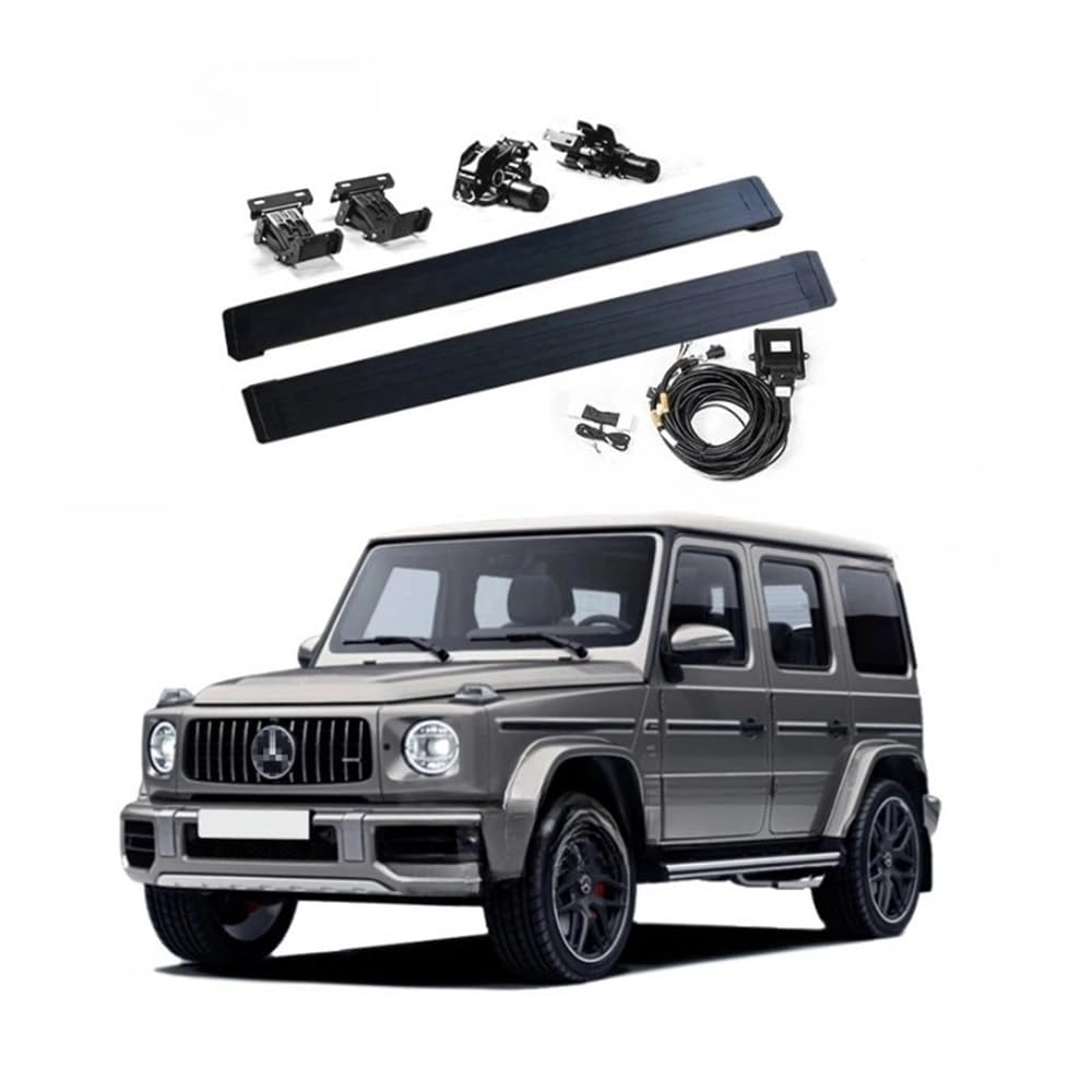 WHZYL G Wagen Elektrische Seitenstufen, Aluminium-Trittbrett, automatisch, kompatibel mit Mercedes G-Klasse W463 W464 W465 G350 G400 G500 G550 G63, Trittbrettstufe for LKW(A) von WHZYL
