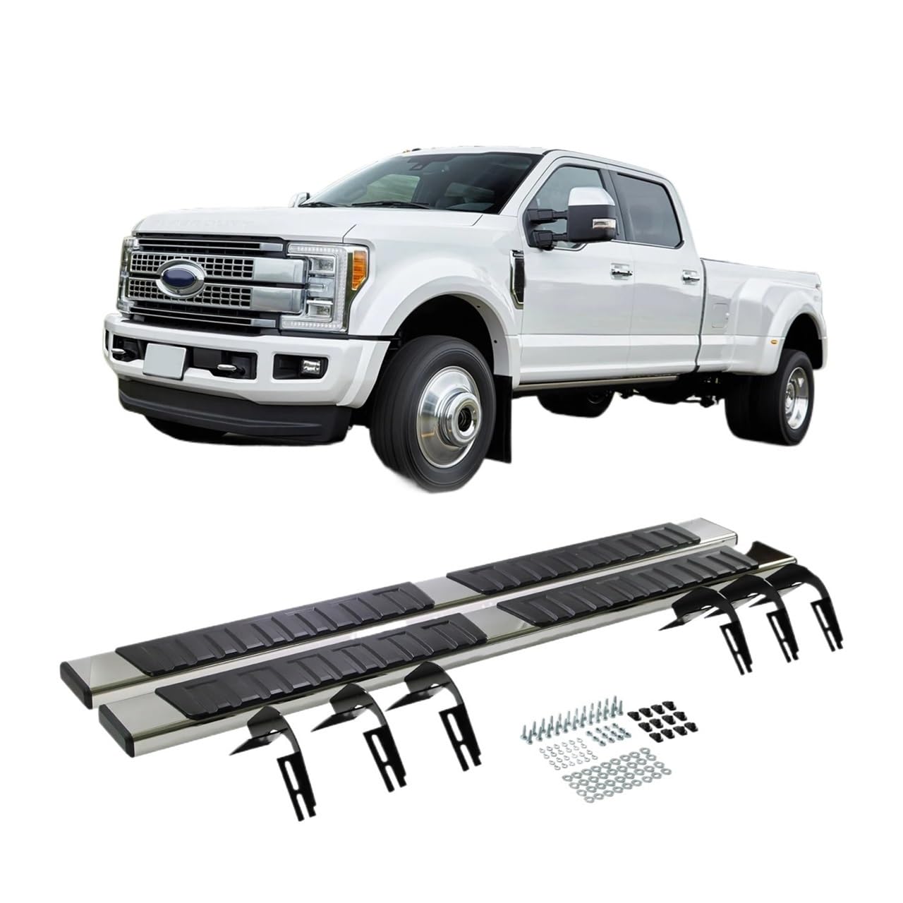 WHZYL Kompatibel mit 99-16 Ford F-550 Super Duty Extended Cab 6" Side Step Bar Trittbretter, Nerf Bars for Trucks, Seitenstufen WHZYL Kompatibel mit 99-16 Ford F-550 Super Duty Extended Cab 6" Side Step Bar Trittbretter, Nerf Bars for Trucks, Seitenstufen von WHZYL