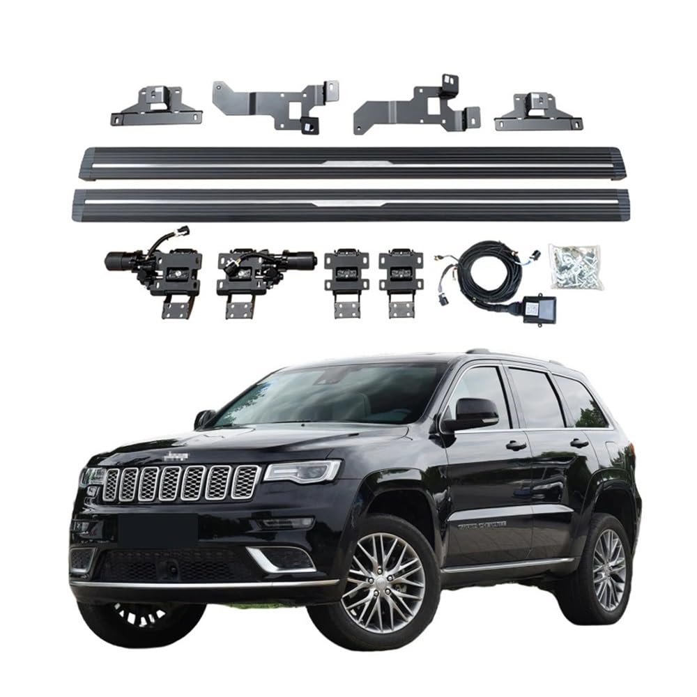 WHZYL Kompatibel mit Jeep Grand Cherokee Premium, elektrisch einziehbare Seitentrittstufen for LKWs und SUVs, universelle automatisch ausfahrbare Fußstützen-Trittbretter und schlankes Design, einfache WHZYL Kompatibel mit Jeep Grand Cherokee Premium, elektrisch einziehbare Seitentrittstufen for LKWs und SUVs, universelle automatisch ausfahrbare Fußstützen-Trittbretter und schlankes Design, einfache von WHZYL