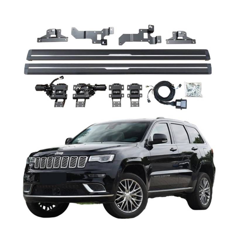 WHZYL Kompatibel mit Jeep Grand Cherokee Premium, elektrisch einziehbare Seitentrittstufen for LKWs und SUVs, universelle automatisch ausfahrbare Fußstützen-Trittbretter und schlankes Design, einfache von WHZYL