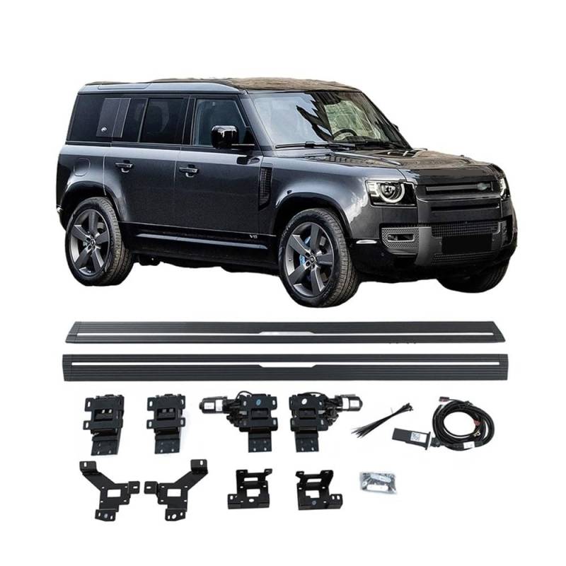 WHZYL Kompatibel mit Land Rover Defender 110 2020–2023. Hochwertige elektrisch einziehbare Seitenstufen for LKWs oder SUVs, automatisch ausfahrbare Trittbretter mit schlankem Design, verbesserte Zugän von WHZYL