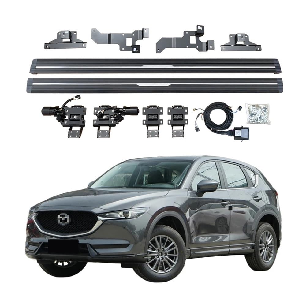 WHZYL Kompatibel mit Mazda CX-5 2015–2016, 2017–2023. Hochwertige elektrisch einziehbare Seitenstufen for LKWs oder SUVs, automatisch ausfahrbare Trittbretter mit schlankem Design, verbesserte Zugängl WHZYL Kompatibel mit Mazda CX-5 2015–2016, 2017–2023. Hochwertige elektrisch einziehbare Seitenstufen for LKWs oder SUVs, automatisch ausfahrbare Trittbretter mit schlankem Design, verbesserte Zugängl von WHZYL