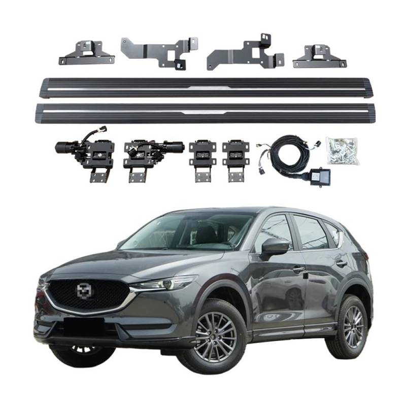 WHZYL Kompatibel mit Mazda CX-5 2015–2016, 2017–2023. Hochwertige elektrisch einziehbare Seitenstufen for LKWs oder SUVs, automatisch ausfahrbare Trittbretter mit schlankem Design, verbesserte Zugängl von WHZYL