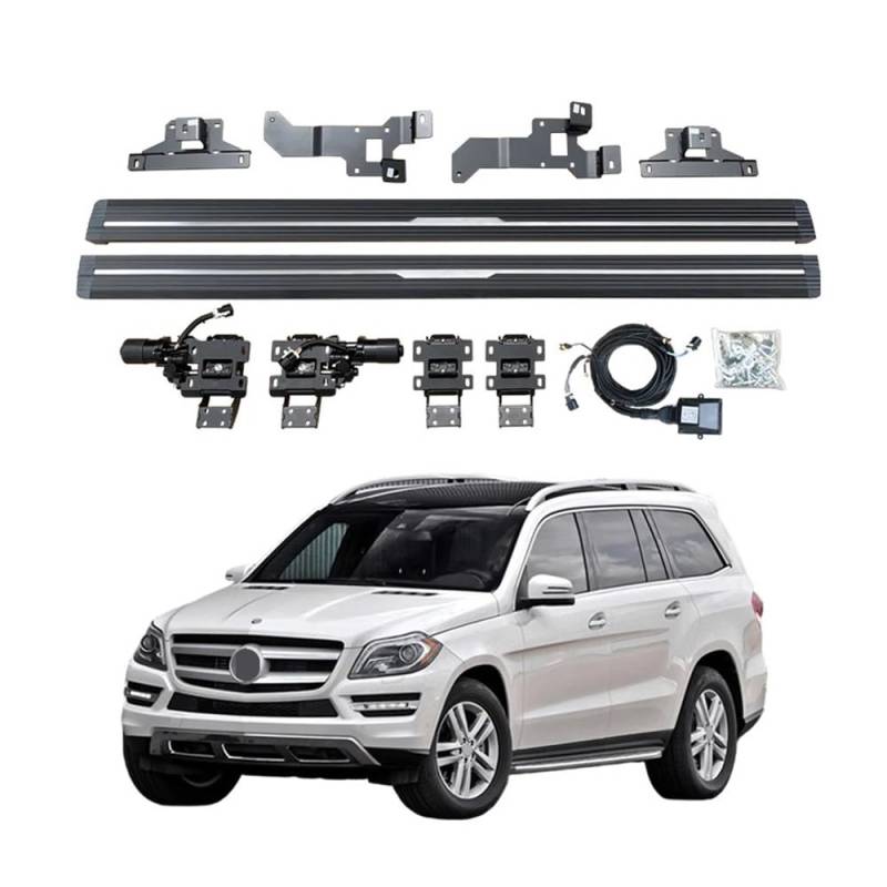 WHZYL Kompatibel mit Mercedes-Benz GL450 350 550 2013–2016, hochwertige elektrisch einziehbare Seitentrittstufen for LKWs oder SUVs, automatisch ausfahrbare Trittbretter mit schlankem Design, verbesse von WHZYL