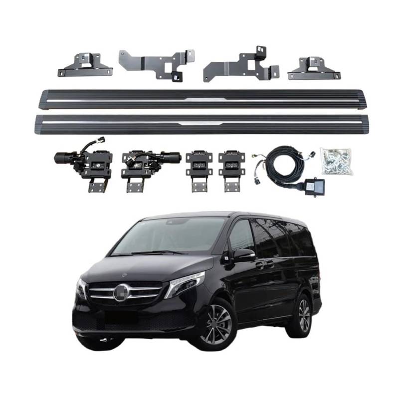 WHZYL Kompatibel mit Mercedes-Benz V260L V250 Klasse 2016-2023. Hochwertige elektrisch einziehbare Seitentrittstufen for LKWs oder SUVs, universelle automatisch ausfahrbare Fußstützen-Trittbretter und von WHZYL