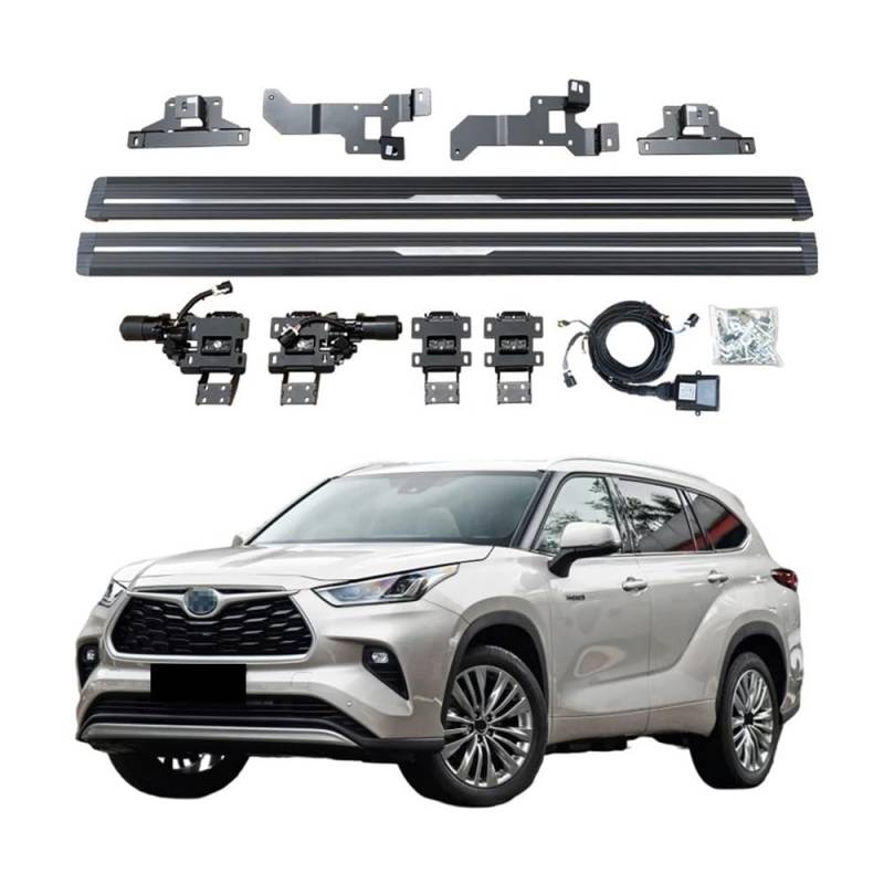 WHZYL Kompatibel mit Toyota Highlander 2018–2023, hochwertige elektrisch einziehbare Seitentrittstufen for LKWs oder SUVs, automatisch ausfahrbare Trittbretter mit schlankem Design, verbesserte Zugäng von WHZYL