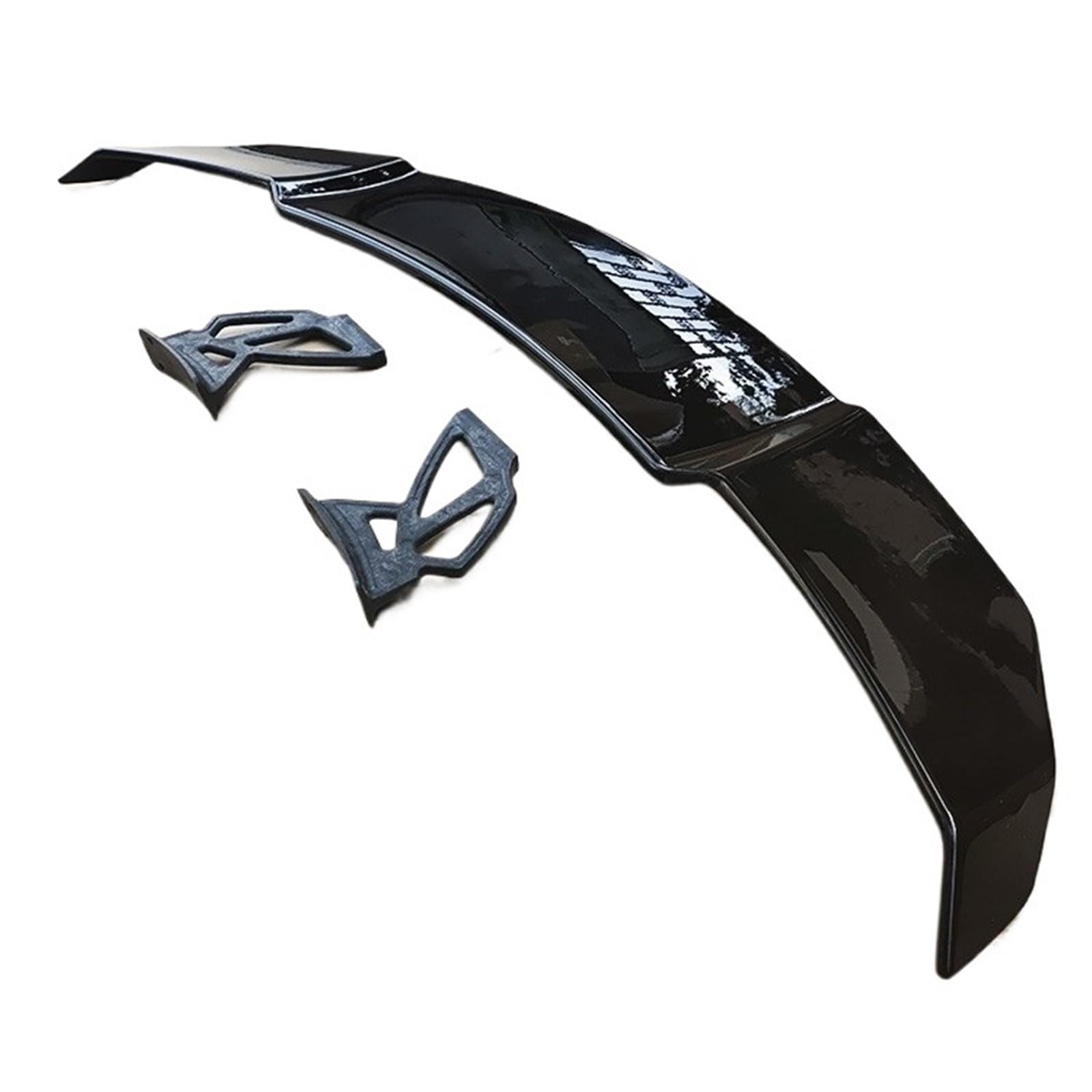 WHZYL Spoiler für Autos kompatibel mit BMW F80 M3 F82 M4 M5 M6 Spoiler Track GT Kohlefaser Kofferraum Lippe Flügel für M2 M1 M5 G20 G30 2014UP Heckklappe Spoiler Flügel hinten(Bright black) von WHZYL