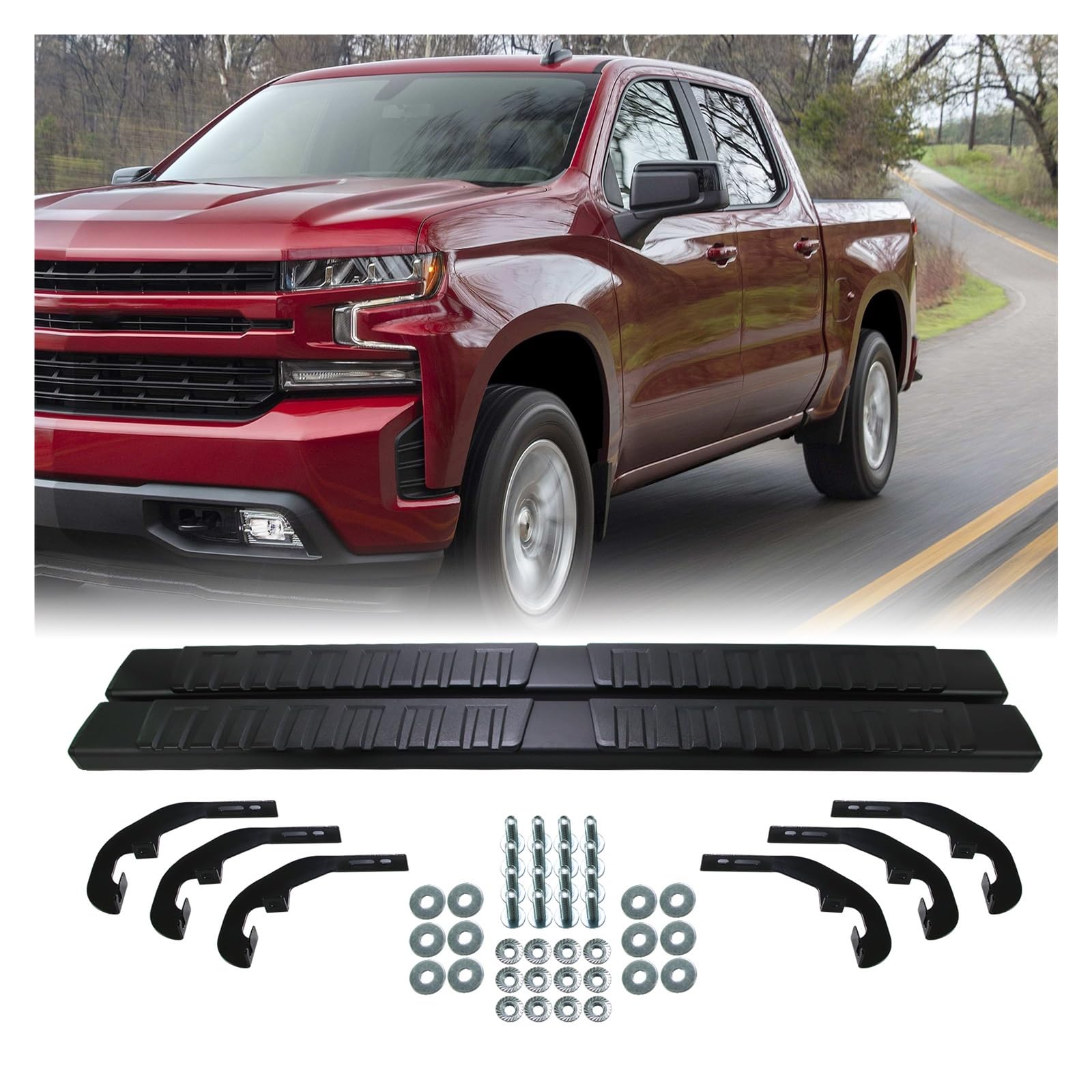 WHZYL Trittbretter for 19-22 Silverado/Sierra 1500 2500HD 3500HD Crew Cab 4-Türer WHZYL Trittbretter for 19-22 Silverado/Sierra 1500 2500HD 3500HD Crew Cab 4-Türer von WHZYL
