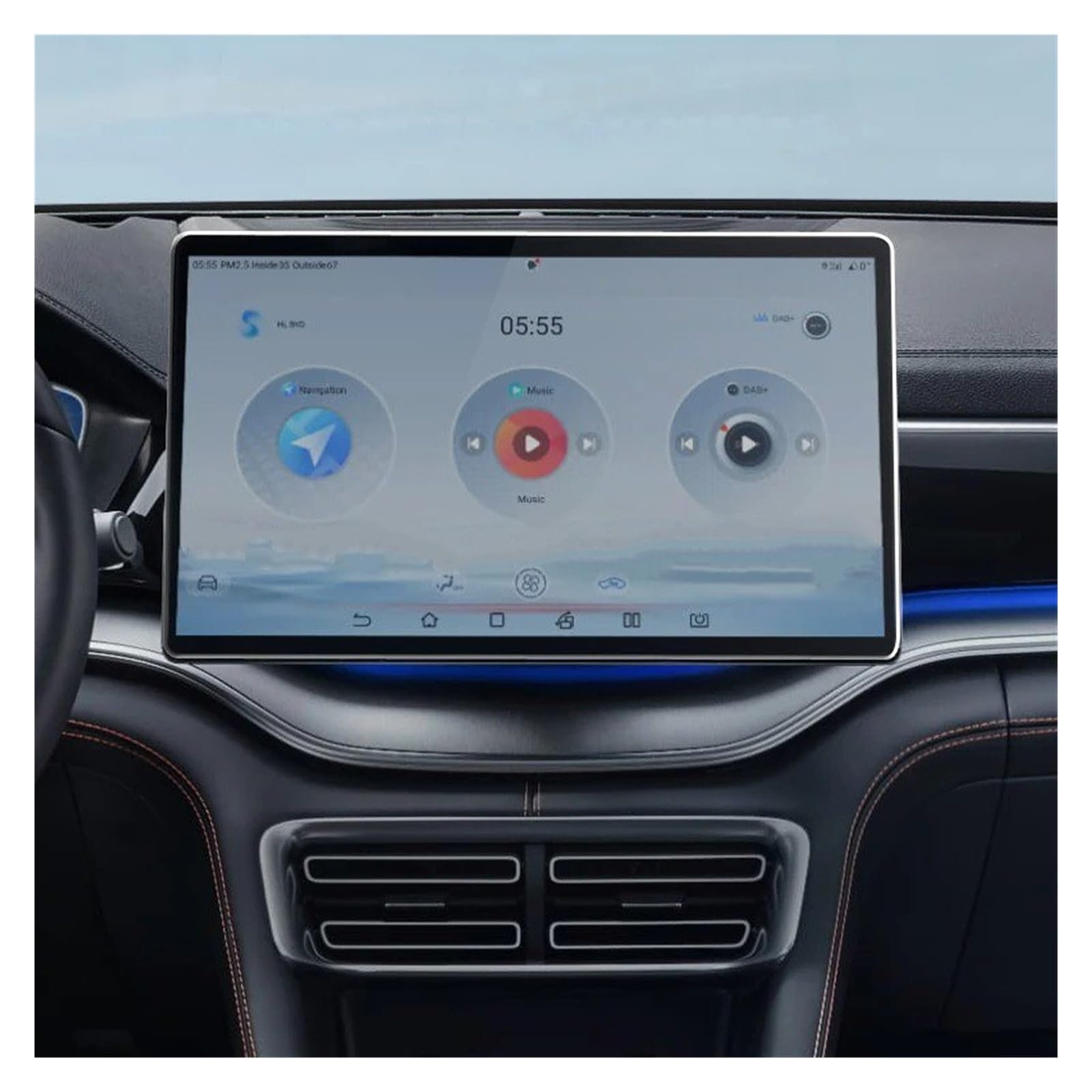 WIBNBRO Gehärtetes Glas Displayschutz Für BYD Für Dichtung U Für Dm-i 2024 15,6 Zoll Auto Infotainment Radio GPS Navigation Gehärtetes Glas Schutzfolie 1 Stück von WIBNBRO