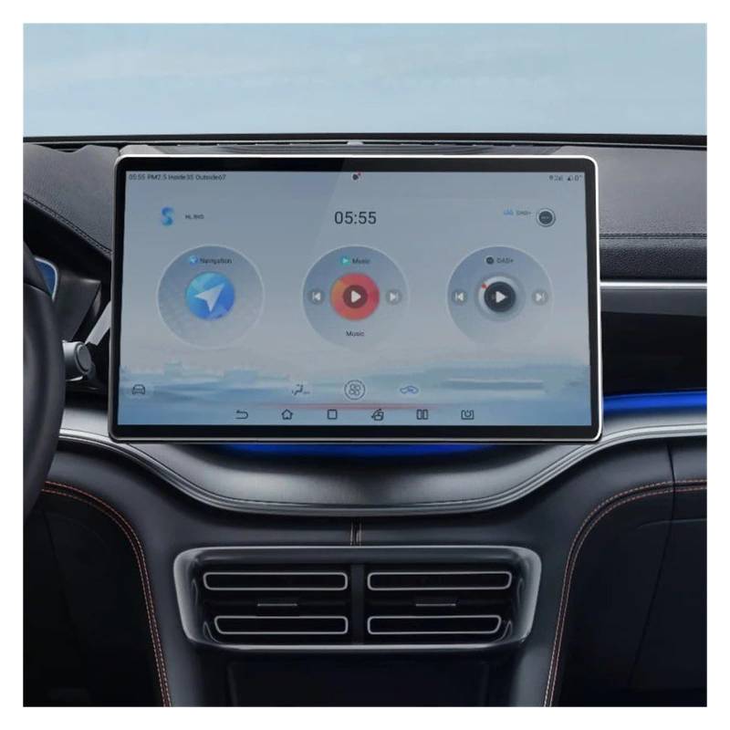 WIBNBRO Gehärtetes Glas Displayschutz Für BYD Für Dichtung U Für Dm-i 2024 15,6 Zoll Auto Infotainment Radio GPS Navigation Gehärtetes Glas Schutzfolie 1 Stück von WIBNBRO
