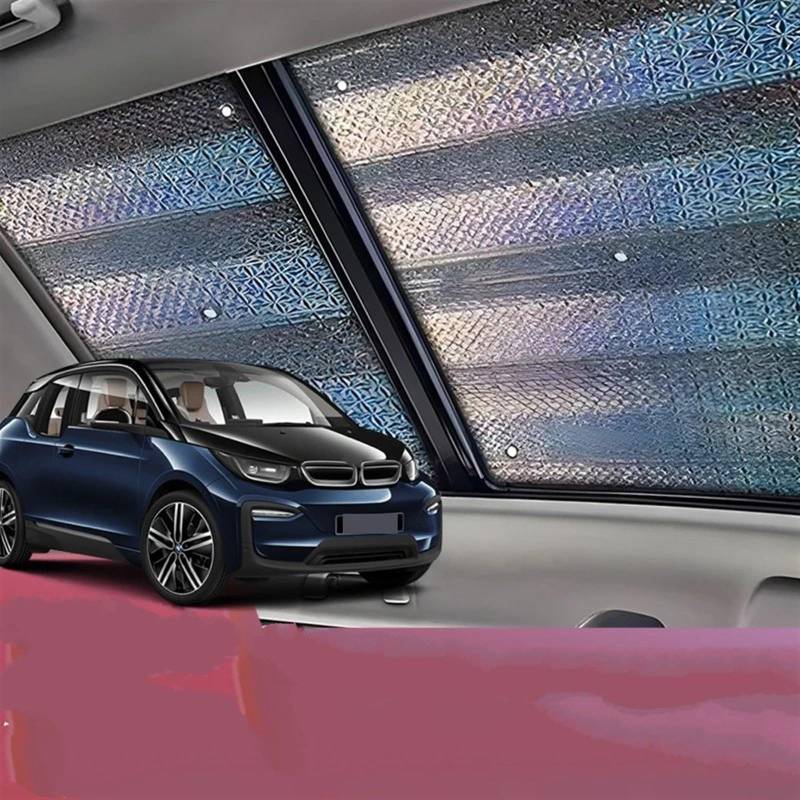 Auto-Sonnenschutz Für I3 Für I01 2014 2015 2016 2017 2018 2019 2020 2021 Auto Panoramadach 2X Hitzeschild Fenster Sonnenschutz Anti-UV Schiebedach Sonnenschirm Auto-Sonnenblende von WIJHJET