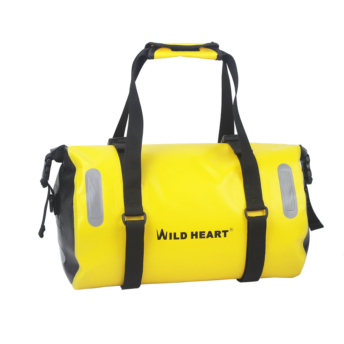 WILD HEART 18L Wasserdichte Gepäckträgertasche für Fahrrad mit Schweißnaht, Schultertasche Rucksack Professionelle Radfahren Zubehör (GELB) von WILD HEART
