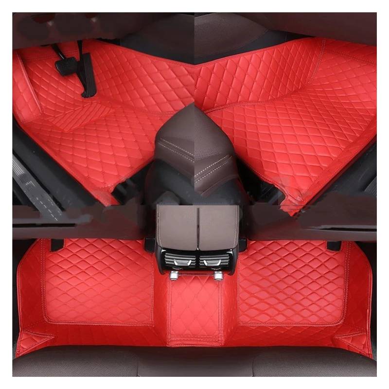 Autoteppich Auto-Fußmatten Für Alfa Für Romeo Für Spider 916 Alle Modelljahre Autozubehör Innen-Styling-Teppich Steg-Teppiche Teppich Fußmatten(Farbe:Rot,Size:All SEAT) von WILLAB