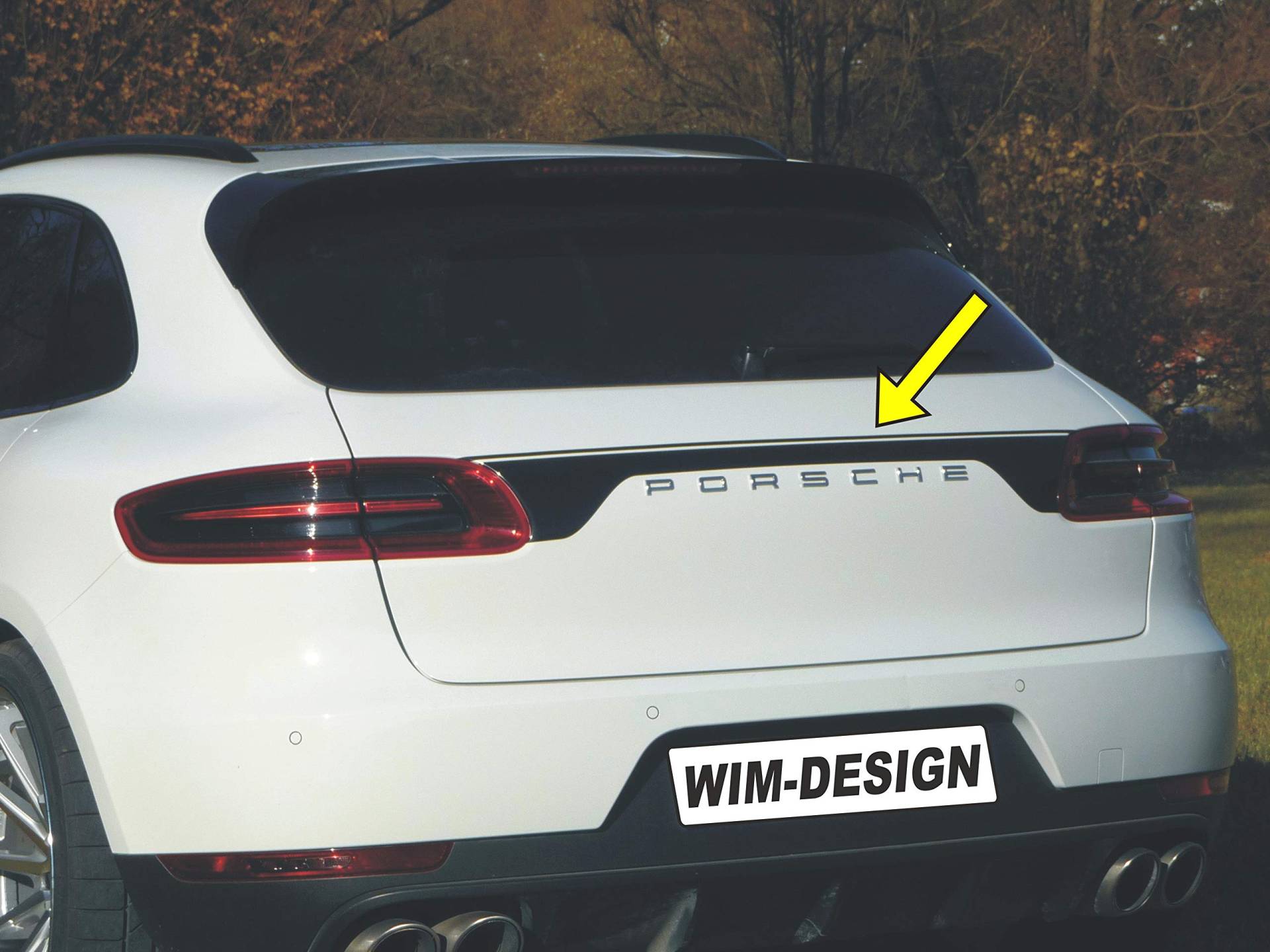 Design Aufkleber für Porsche Macan an Heckklappe Made in Germany Design Aufkleber für Porsche Macan an Heckklappe Made in Germany von WIM-DESIGN