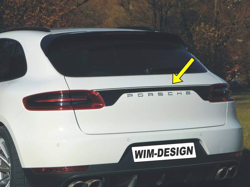 Design Aufkleber für Porsche Macan an Heckklappe Made in Germany von WIM-DESIGN