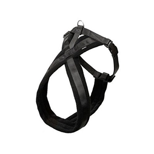 WINNERUS 3 Farben Hund Hund Professionelle Harness Weste Komfortable Verdicken Nylon Retriever Zurück Große Große Brustgurte Leine cute fashionaccessorie (S, schwarz) von WINNERUS