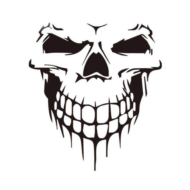 WINOMO Aufkleber Totenkopf groß: Auto Tattoo Aufkleber Motorhaube Totenkopf Skull Autoaufkleber - groß Schädel Coole Autoaufkleber Dekoration von WINOMO
