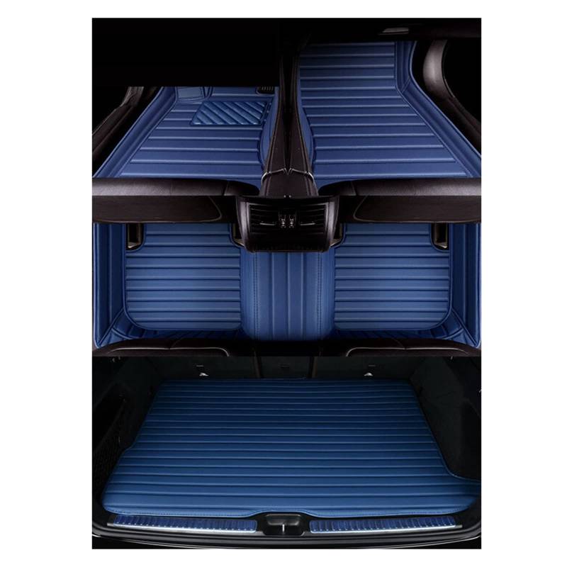 Auto-Fußmatten Für Mazda 3 BL BK 2 5 6 CX-3 CX-4 CX-5 CX-6 CX-7 CX-9 MX-5 RX 8 Custom Stripe Innenausstattung Allwettermatten (Farbe : Blau, Größe : B) von WINVOX