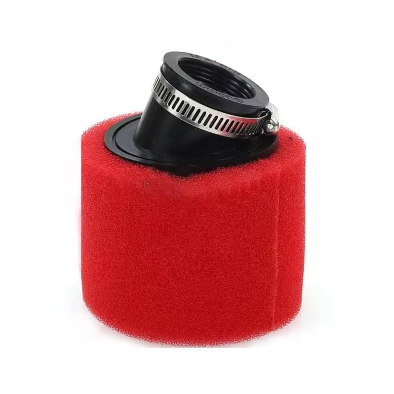 Motorrad Luftfilter 35mm 38mm 42mm 45mm 48mm Schwammreiniger Moped Scooter Dirt Pit Bike Motorrad Roter Schaum Luftfilter Sportluftfilter Luft Filter(Oblique 48 mm) von WINVOX