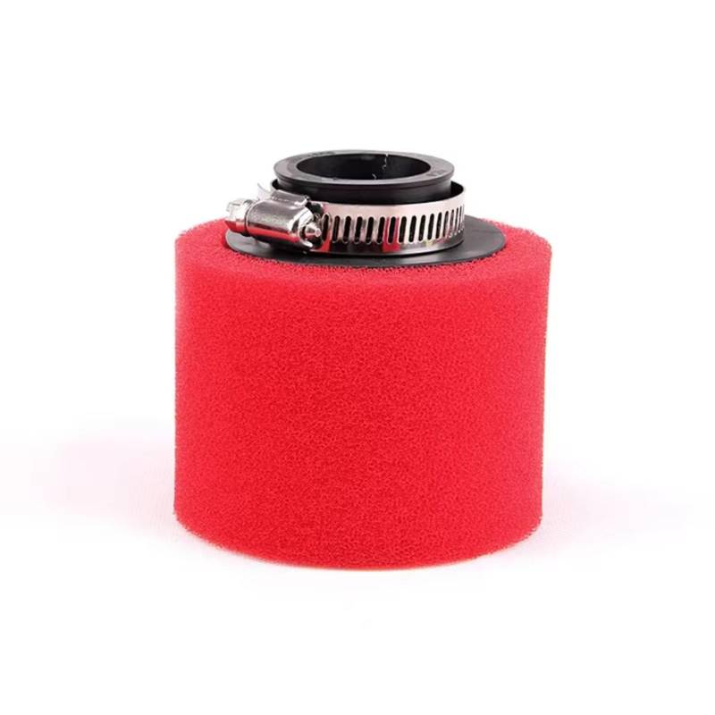 Motorrad Luftfilter 35mm 38mm 42mm 45mm 48mm Schwammreiniger Moped Scooter Dirt Pit Bike Motorrad Roter Schaum Luftfilter Sportluftfilter Luft Filter(Straight 38 mm) von WINVOX
