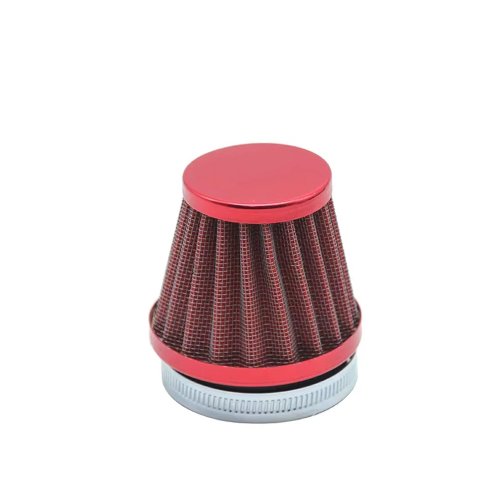 Motorrad Luftfilter Universal-Luftfilter Motorradvergaser Anklemmen, 35 Mm,38 Mm,42 Mm,45 Mm,50 Mm,55 Mm,58 Mm, Konischer Einlassreiniger Sportluftfilter Luft Filter(58mm red) von WINVOX