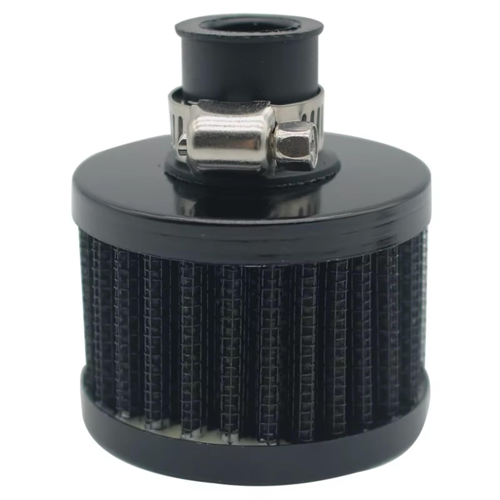 Motorrad Luftfilter Universal-Schnittstelle Auto-Luftfilter 12mm Motorrad Kaltlufteinlass High Flow Kurbelgehäuse-Entlüftungsabdeckung Sportluftfilter Luft Filter(Schwarz) von WINVOX