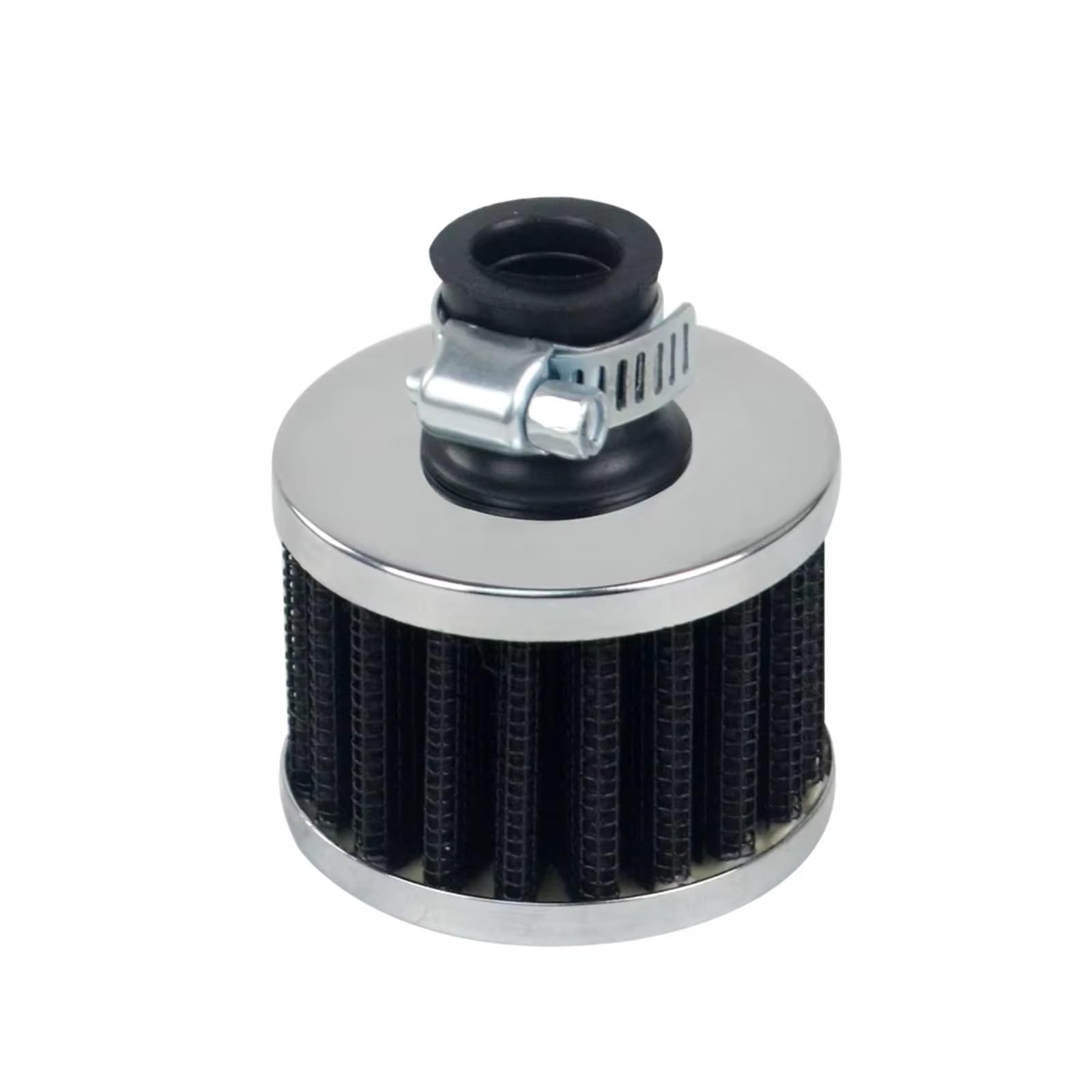 Motorrad Luftfilter VR - Universelle 12-mm-Schnittstelle Motorrad-Auto-Luftansaugfilter,Kegel-Kaltluftfiltersystem,Turbo-Entlüftungskurbelgehäuse,VR-AIT12 Sportluftfilter Luft Filter(Schwarz) von WINVOX