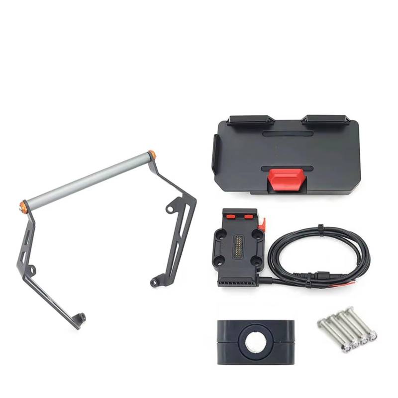 Motorrad Navigationshalterung FÜR Benelli FÜR TRK702 FÜR TRK 702 X 2022-Motorrad GPS Telefon Halter USB & Drahtlose Ladegerät Navigation Halterung Montieren Stehen(12mm - 1 Set) von WINVOX