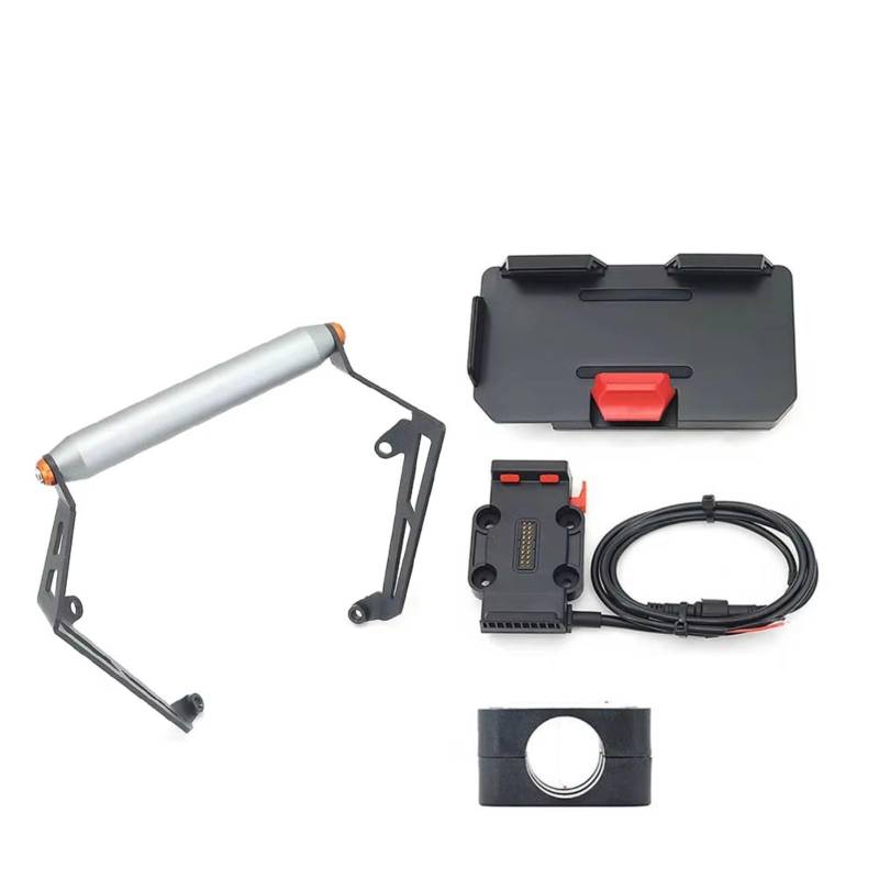 Motorrad Navigationshalterung FÜR Benelli FÜR TRK702 FÜR TRK 702 X 2022-Motorrad GPS Telefon Halter USB & Drahtlose Ladegerät Navigation Halterung Montieren Stehen(22mm - 1 Set) von WINVOX