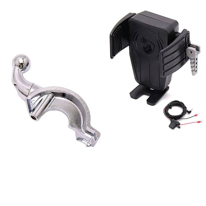 Motorrad Navigationshalterung Für Goldwing GL 1800 F6B GL1800 Für DCT 2018-2021 Motorrad GPS Telefon Halter Drahtlose Lade Navigation Halterung(AB) von WINVOX