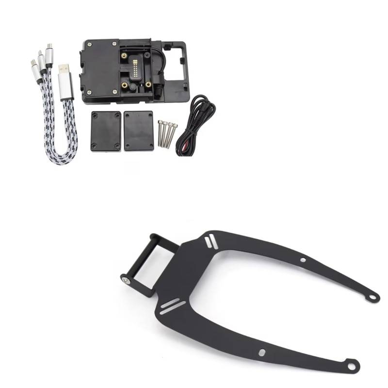 Motorrad Navigationshalterung Für NMAX155 Für NMAX125 2015-2020 Motorrad GPS Navigation GPS Platte Halterung Anzupassen Halter Telefon(B 12MM Set) von WINVOX