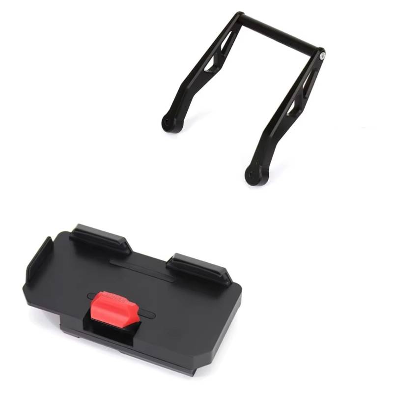 Motorrad Navigationshalterung Für R 1300 GS Für Abenteuer 2023-Motorrad CNC Navigation Halterung GPS Handy Halter Halterung Unterstützung(Black Set) von WINVOX