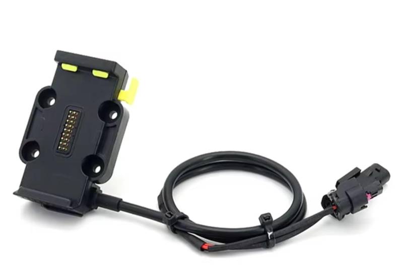 Motorrad Navigationshalterung Für R1200GS Für R1250GS USB Mobile Motorrad Telefon GPS Navigation Halterung Drahtlose Lade Unterstützung(Yellow - 22mm) von WINVOX