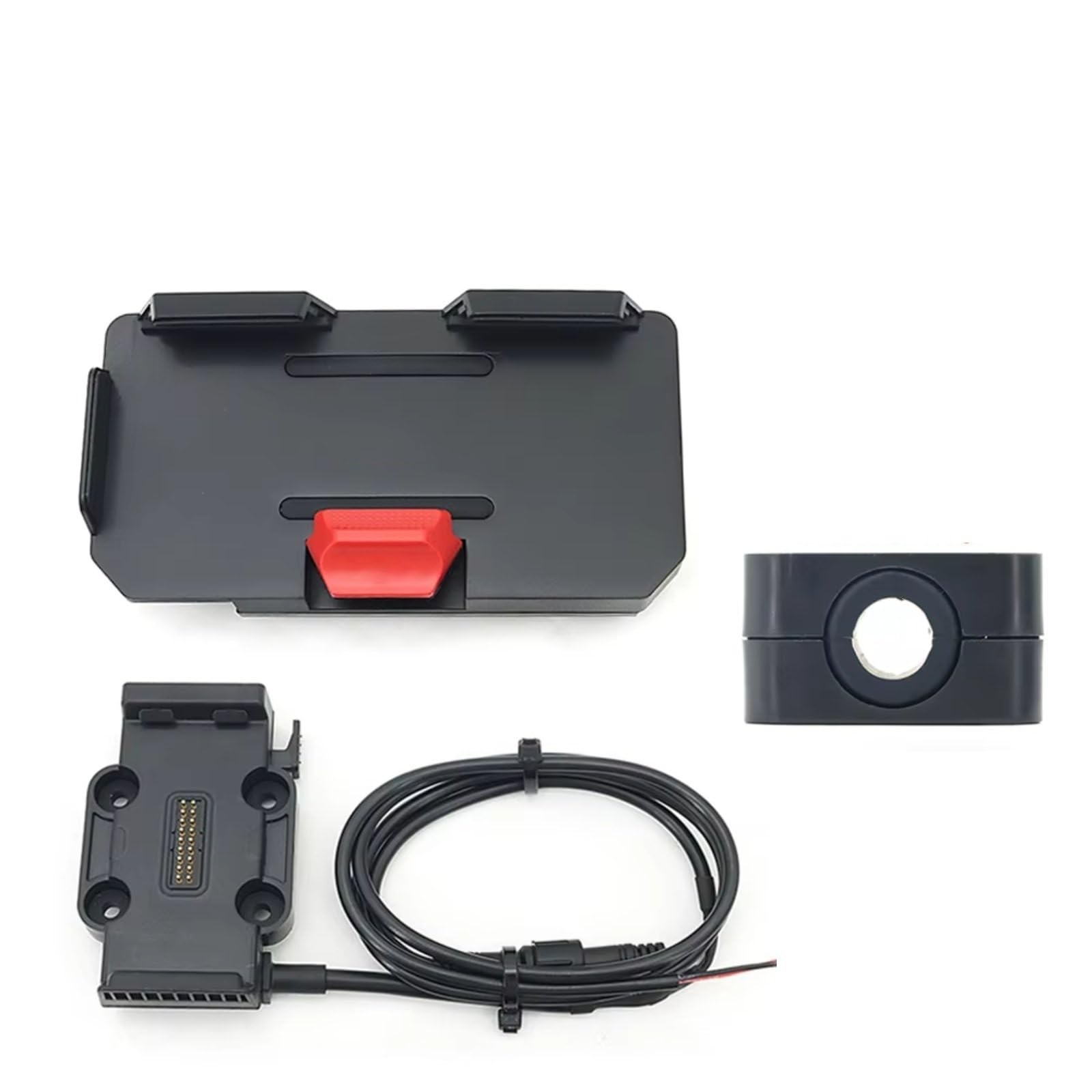 Motorrad Navigationshalterung Für R1250GS F900XR R18 Motorrad Drahtlose Lade 12mm 16mm 22mm Querlatte Roll Bar Telefon Navigation Halterung Basis(A Set - Black 12mm) von WINVOX