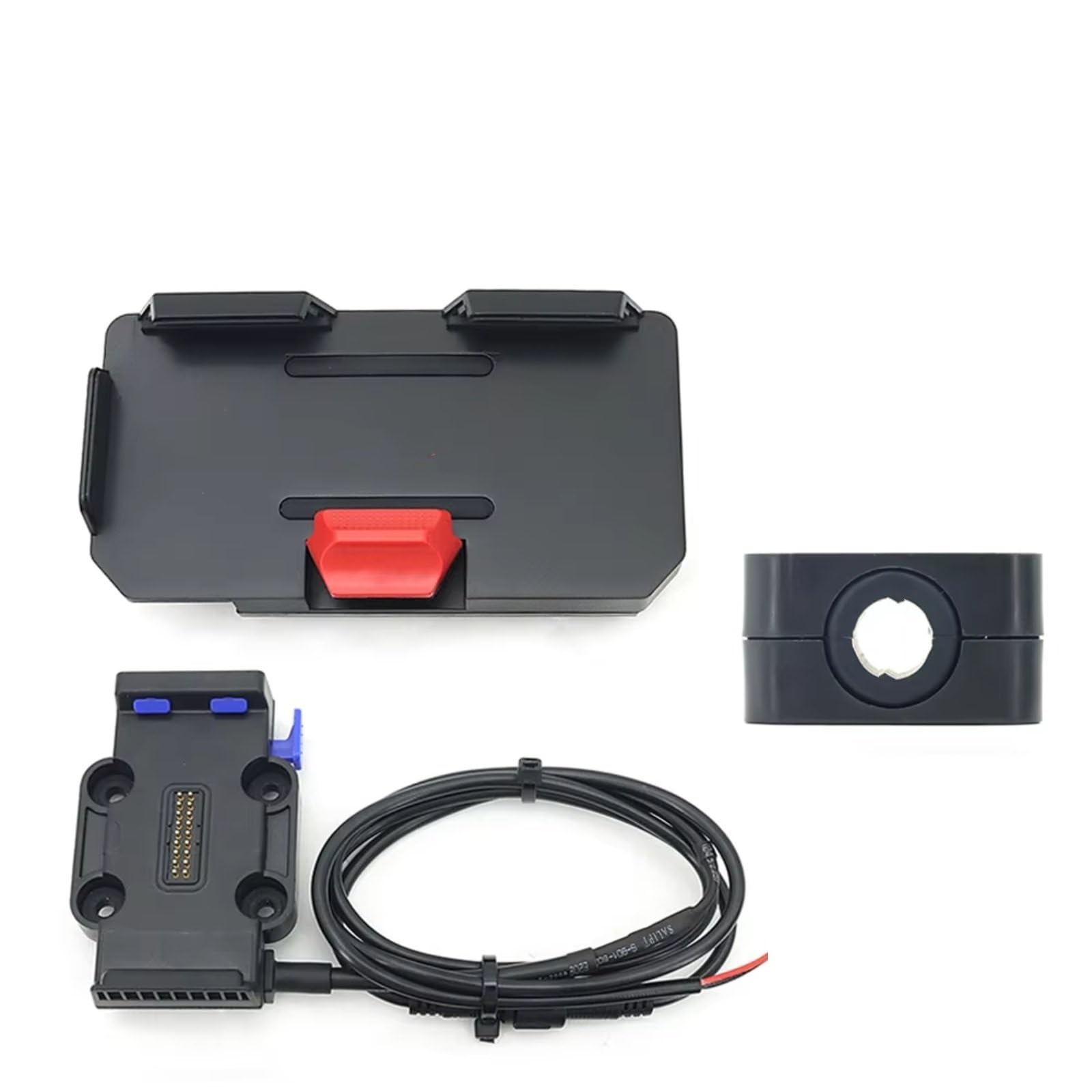 Motorrad Navigationshalterung Für R1250GS F900XR R18 Motorrad Drahtlose Lade 12mm 16mm 22mm Querlatte Roll Bar Telefon Navigation Halterung Basis(A Set - Blue 12mm) von WINVOX