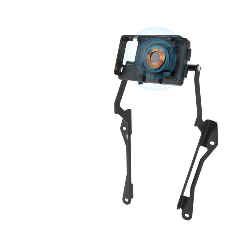Motorrad Navigationshalterung Für Tiger 1200 GT Für Explorer 2022 Motorrad GPS Telefon Windschutzscheibe Navigation GPS Platte Halterung Anzupassen Halter(Wireless chargin kit) von WINVOX