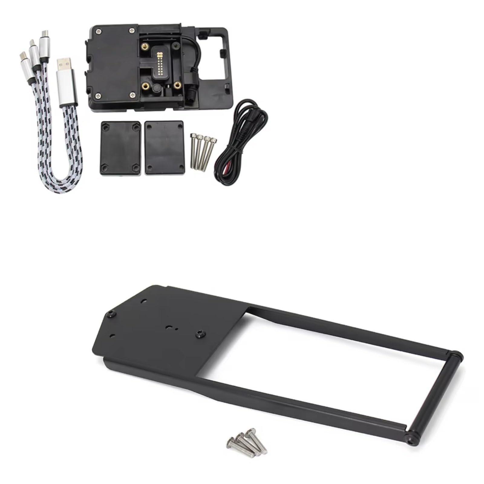 Motorrad Navigationshalterung Für Tracer 9 GT 2021 2022 Motorrad GPS Telefon Navigation Halterung USB Ladegerät Halter Halterung Ständer(F) von WINVOX