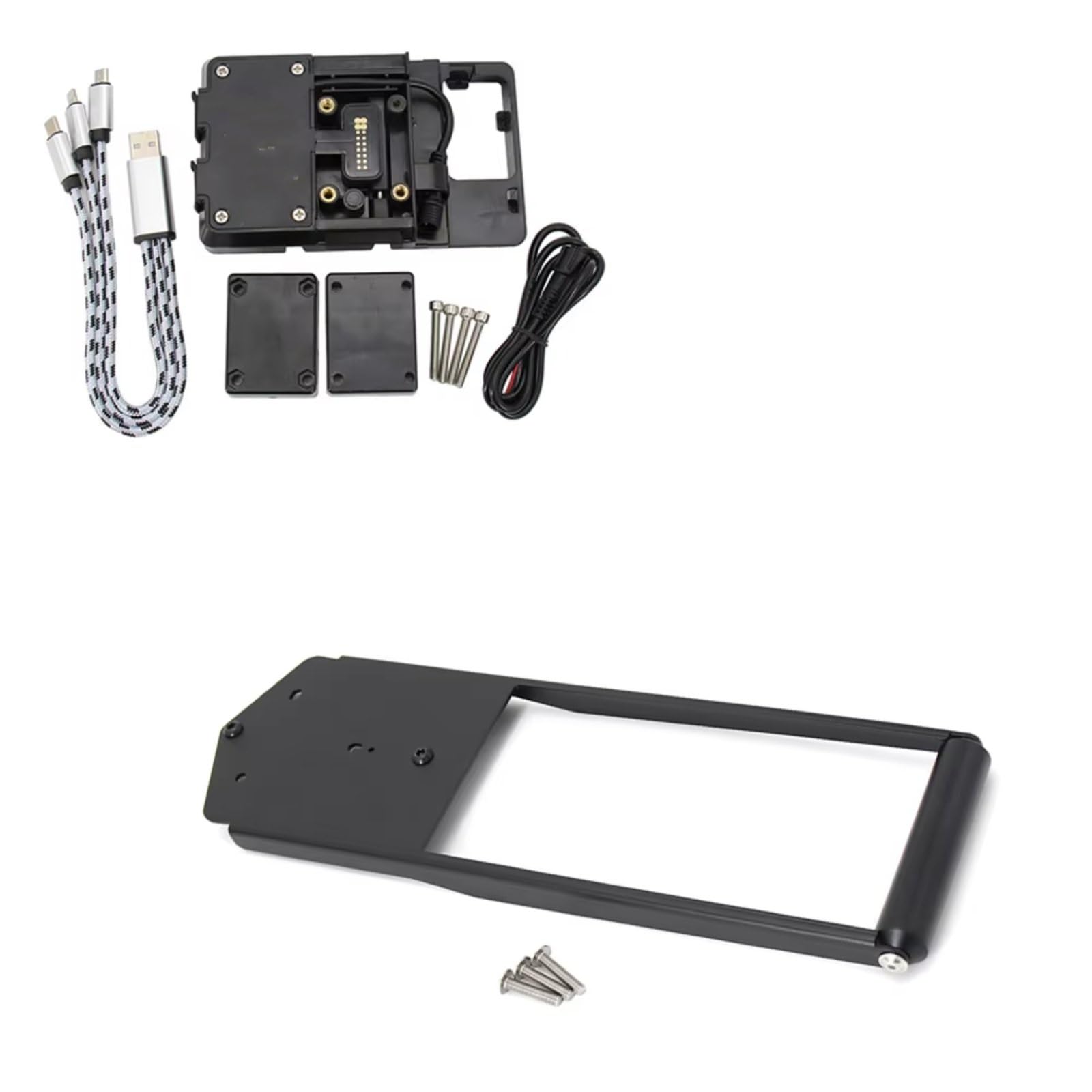 Motorrad Navigationshalterung Für Tracer 9 GT 2021 2022 Motorrad GPS Telefon Navigation Halterung USB Ladegerät Halter Halterung Ständer(G) von WINVOX