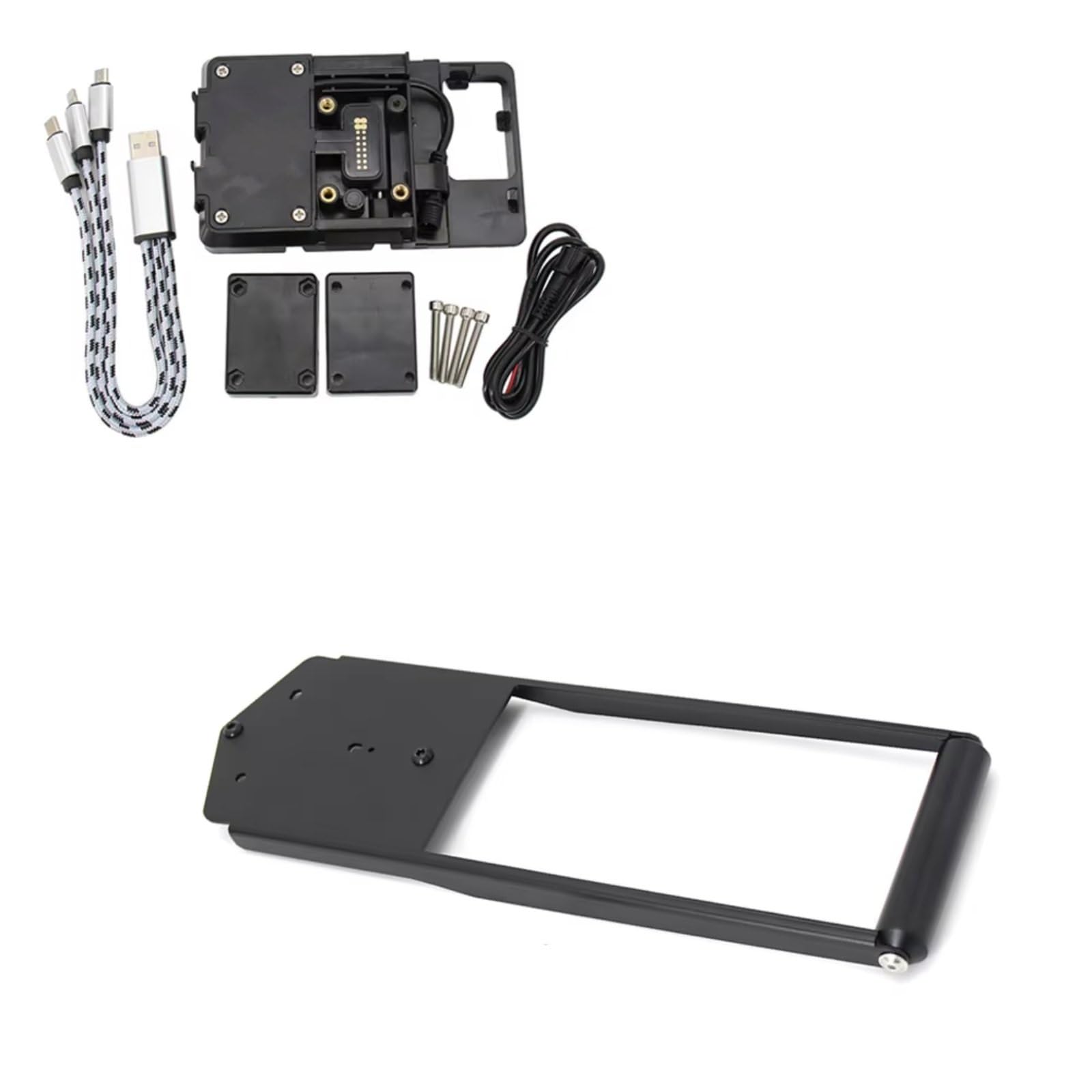 Motorrad Navigationshalterung Für Tracer 900 Für Tracer 9 GT 2021 2022 Motorrad GPS Telefon Navigation Halterung USB Ladegerät Halter Halterung Ständer(G) von WINVOX