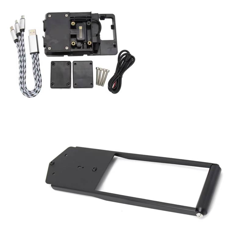 Motorrad Navigationshalterung Für Tracer 900 Für Tracer 9 GT 2021 2022 Motorrad GPS Telefon Navigation Halterung USB Ladegerät Halter Halterung Ständer(G) von WINVOX