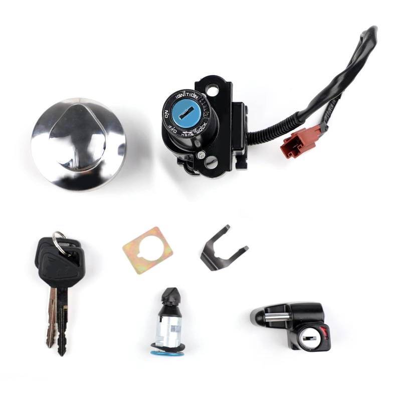 Motorrad Zündschlüsselschalter Für CB 400 SS 2002 2003 2004 2005 2006 2007 2008 Zündschlüssel Schalter Helm Sitz Lock Set Fit Zündschloss von WINVOX